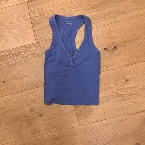 Aerie Blue Ribbed Tank Top